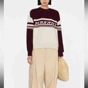 Isabel Marant Étoile Callie Logo Intarsia Crewneck Jumper size FR42 us 10